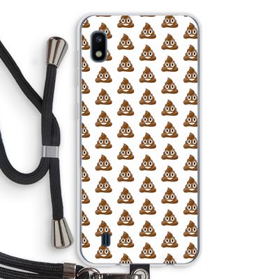 Poop emoji: Samsung Galaxy A10 Transparant Hoesje met koord