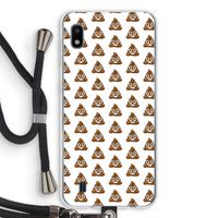 Poop emoji: Samsung Galaxy A10 Transparant Hoesje met koord