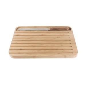 Pebbly - Broodplank met Mes, 2-delige Set, Bamboe, 36 cm - Pebbly