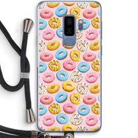 Pink donuts: Samsung Galaxy S9 Plus Transparant Hoesje met koord