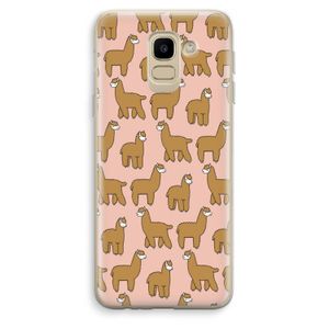 Alpacas: Samsung Galaxy J6 (2018) Transparant Hoesje