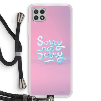 Sorry not sorry: Samsung Galaxy A22 4G Transparant Hoesje met koord