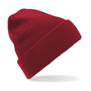 Gebreide Heritage Beanie wintermuts in het rood voor volwassenen