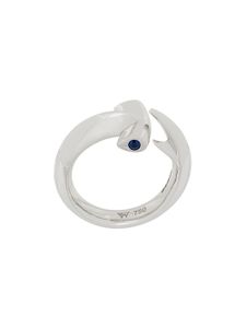 Stephen Webster bague Hammerhead en or blanc 18ct ornée de saphirs - Métallisé