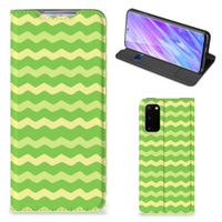 Samsung Galaxy S20 Hoesje met Magneet Waves Green