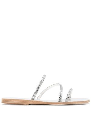 Ancient Greek Sandals sandales Polytimi à ornements en cristal - Argent