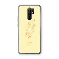 No rain no flowers: Xiaomi Redmi 9 Transparant Hoesje