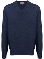 N.Peal pull en cashmere à col v - Bleu