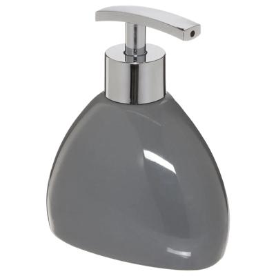 5Five Zeeppompje/dispenser - keramiek - grijs - 300 ml - navulbaar - toilet/badkamer/keuken