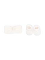 La Perla Kids ensemble bottines-bandeau en maille - Tons neutres