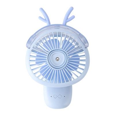 Desktop opvouwbare spray mini fan cartoon bevochtiging water straal ventilator (blauw)