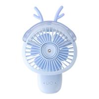 Desktop opvouwbare spray mini fan cartoon bevochtiging water straal ventilator (blauw)