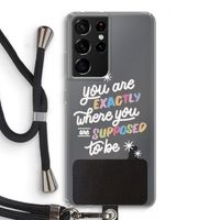 Right Place: Samsung Galaxy S21 Ultra Transparant Hoesje met koord