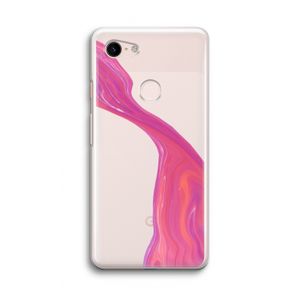 Paarse stroom: Google Pixel 3 Transparant Hoesje