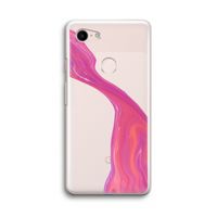Paarse stroom: Google Pixel 3 Transparant Hoesje