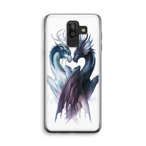 Yin Yang Dragons: Samsung Galaxy J8 (2018) Transparant Hoesje