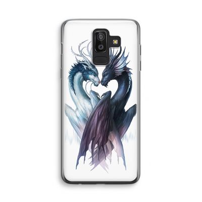 Yin Yang Dragons: Samsung Galaxy J8 (2018) Transparant Hoesje