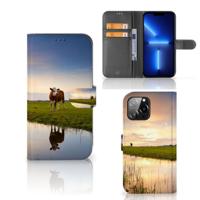 iPhone 13 Pro Max | Telefoonhoesje | Met pasjeshouder | Koe