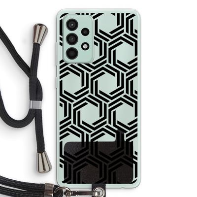 Geometrisch patroon: Samsung Galaxy A52s 5G Transparant Hoesje met koord