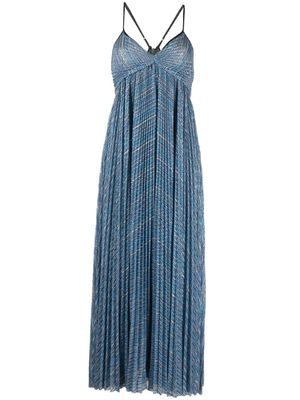Forte Forte robe plissée à taille empire - Bleu