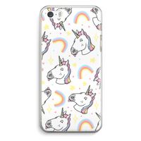 Rainbow Unicorn: iPhone 5 / 5S / SE Transparant Hoesje Rainbow Unicorn: iPhone 5 / 5S / SE Transparant Hoesje
