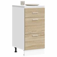 Onderkast Lyon 40x46x81,5 cm bewerkt hout sonoma eikenkleurig Onderkast Lyon 40x46x81,5 cm bewerkt hout sonoma eikenkleurig