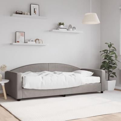 Slaapbank met matras 90x200 cm stof taupe