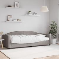 Slaapbank met matras 90x200 cm stof taupe