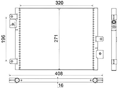 Condensor, airconditioning AC354000S