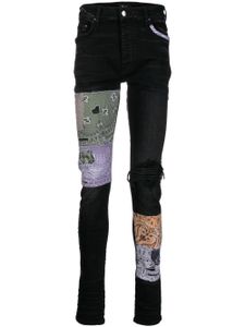 AMIRI jean skinny à design patchwork - Noir