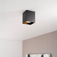 Astra nero by LUSENZ - Kubusvormige opbouwspot in volledig matzwart design met enkele lichtbron