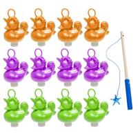 Badeendjes Hengelspel - kermis spel - voor kinderen - met 12x eendjes - en 1 hengel