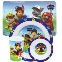 2x Kinder ontbijt set Paw Patrol 4-delig van kunststof - thumbnail