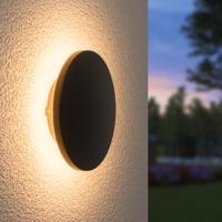 Casper S LED Wandlamp Rond - 6 Watt 660 lumen - 3000K Warm Wit - Diffuus - 360 graden Stralingshoek - IP54 Waterdicht - Voor Binnen en buiten - Zwart