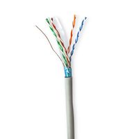 Nedis Netwerk Kabel Rol | CAT6 | Solid | F/UTP | CCA | 100.0 m | Binnenshuis | Rond | PVC | Grijs | Gift Box - CCBG8522GY100S