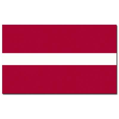 Vlag Letland - 90 x 150 cm - feestartikelen - Letland landen thema - supporter/fan - versiering