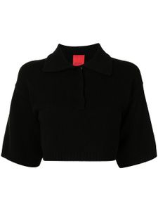 Cashmere In Love polo crop Demi en cachemire - Noir