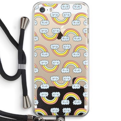 Regenboog: iPhone 5 / 5S / SE Transparant Hoesje met koord