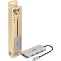 Club 3D usb-c gen2 > 4x usb-a 10gbps usb-hub (aluminium)