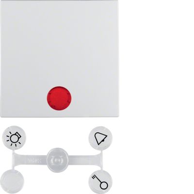 Berker S1 drukknop met lichtvenster polarwit mat 16211909