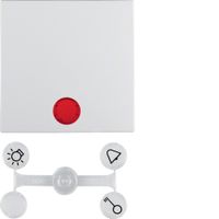 Berker S1 drukknop met lichtvenster polarwit mat 16211909