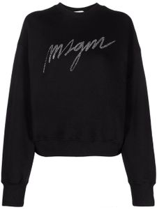 MSGM sweat à ornements strassés - Noir