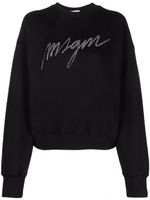 MSGM sweat à ornements strassés - Noir - thumbnail