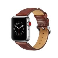 Bandje geschikt voor Apple Watch 38/40MM - Maat L - Horlogebandje - Polsband - Kunstleer - Donkerbruin