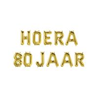 Paperdreams Folie ballon slinger - hoera 80 jaar