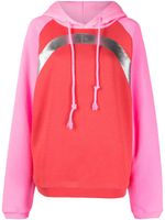 ERL hoodie en coton à design colour block - Rose - thumbnail