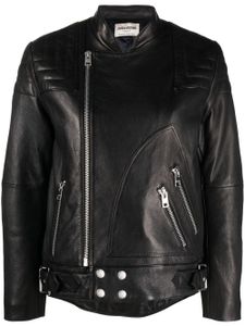 Zadig&Voltaire veste de moto en cuir - Noir