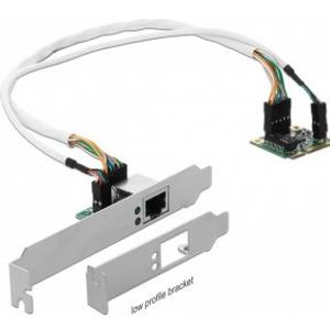 Delock 95265 Mini PCIe I/O PCIe halve grootte 1 x RJ45 Gigabit LAN Low Profile