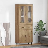 Hoge kast met lade 2 pcs Artisan Eiken Bewerkt hout