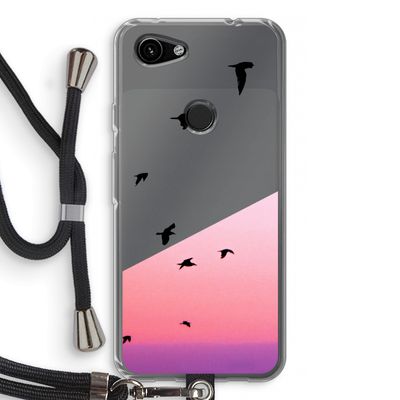 Fly away: Pixel 3a Transparant Hoesje met koord